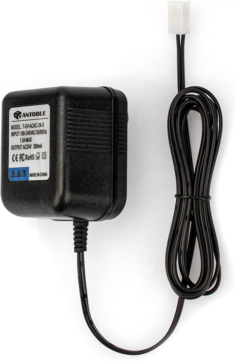ANTOBLE Sprinkler System Power Supply Transformer 24V 300mA Irrigation Timers System Power Cord Replacement Part AC Adapter Charger Indoor Sprinkler Controller Irrigation System Accessories