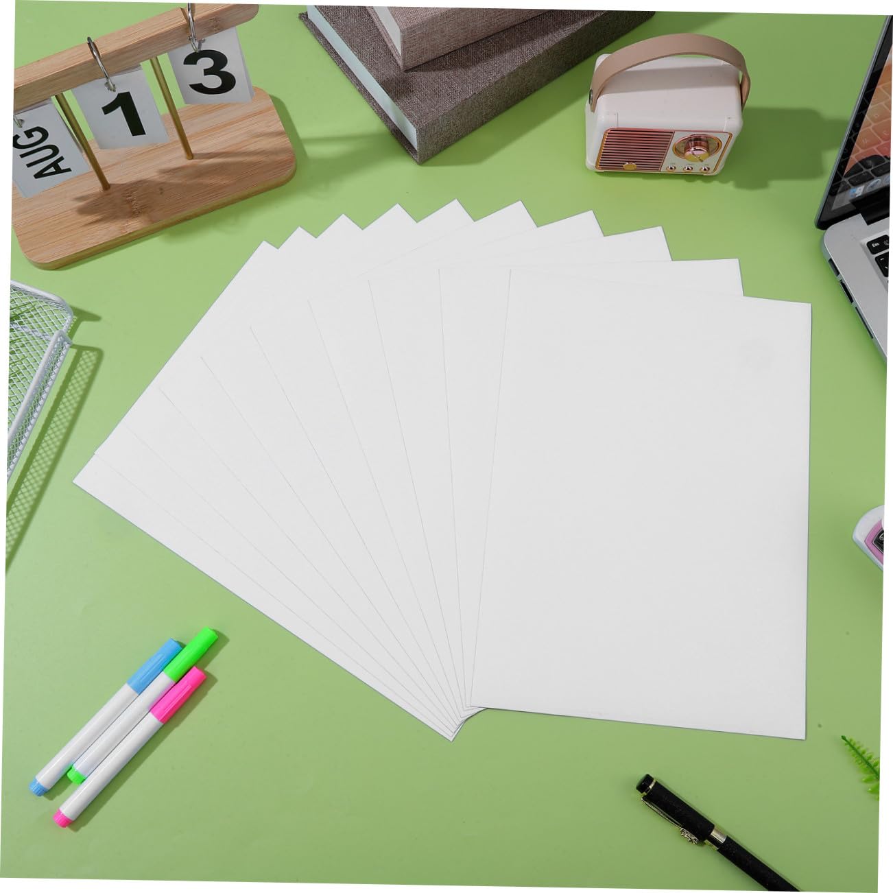 DOITOOL 10 Feuilles Magnétiques Imprimables A4, Papier Aimanté Souple Blanc, Coupe Facile, Compatible Plupart des Imprimantes pour Photos