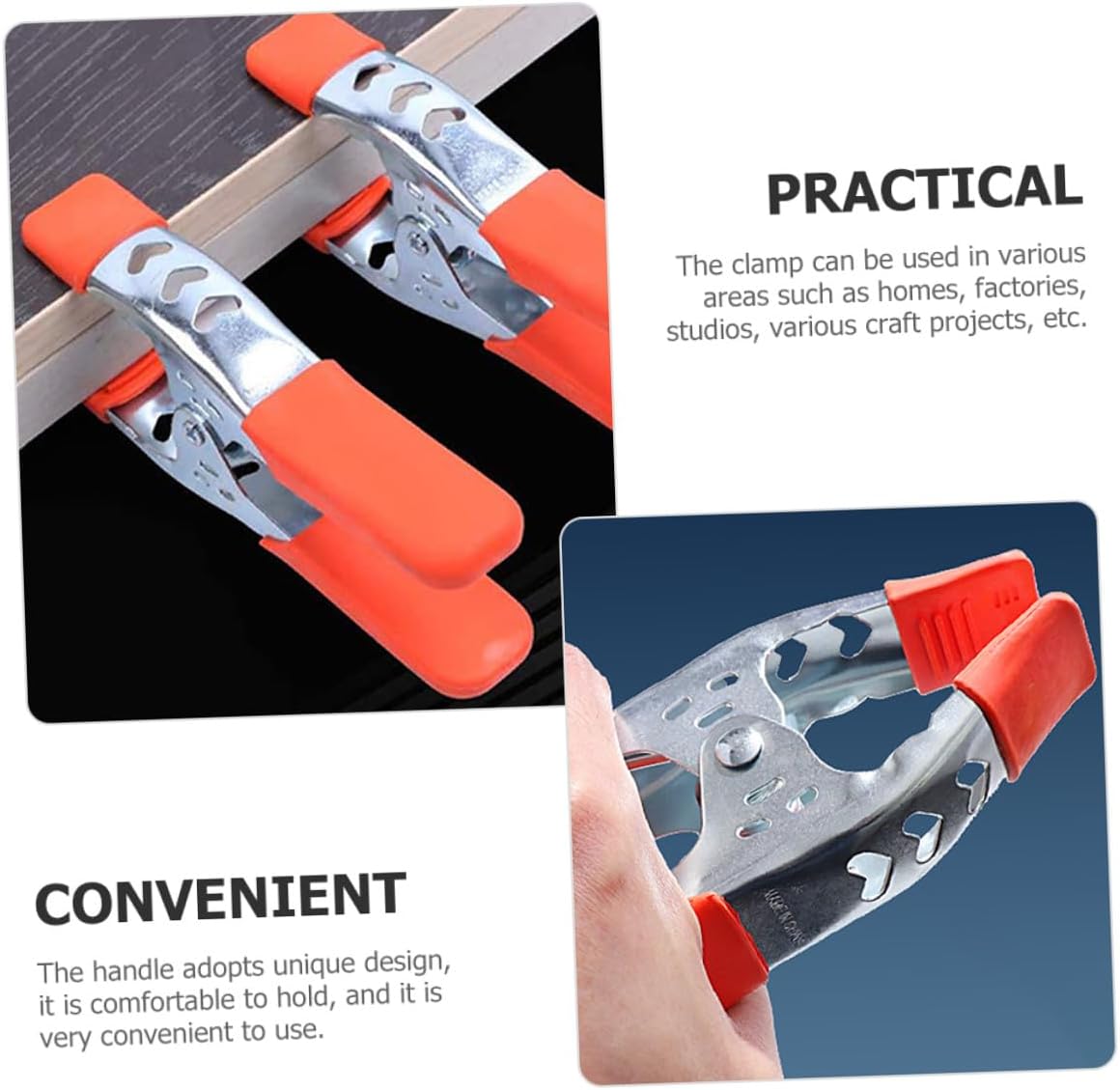 Heavy Duty Metal Spring Clamps Carpentry Clips Woodworking Spring Clips Red Metal A-frame Clamp for Workshop and Craft Use
