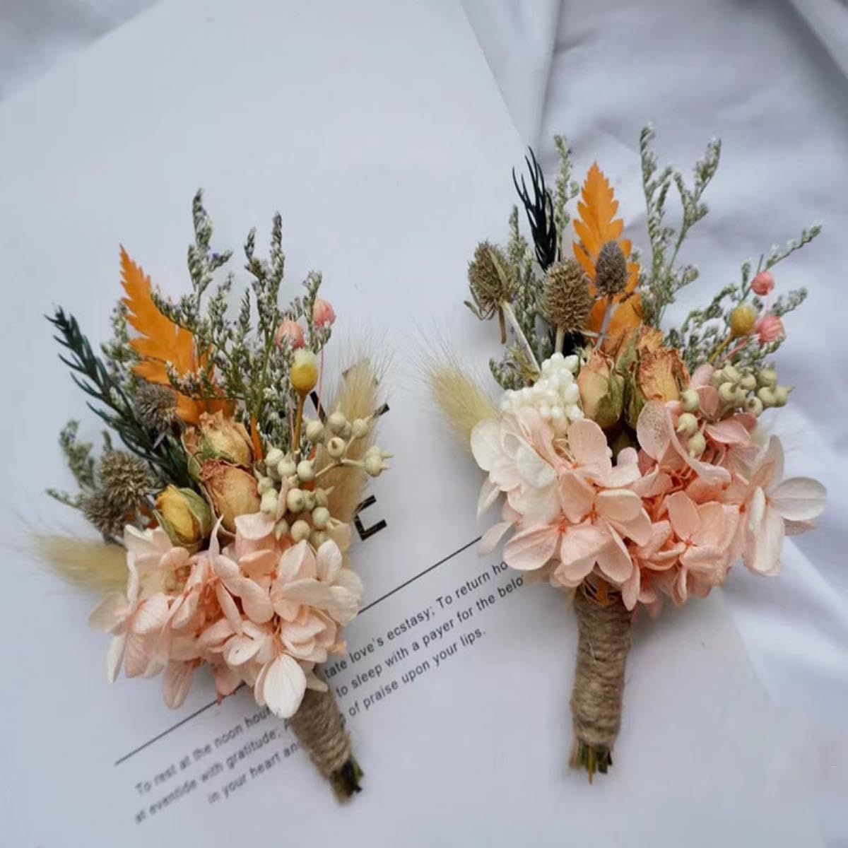 Trockenblumen Brautstrauß Mini natürlicher Trockenblumenstrauß Hochzeit Mittelstücke Dekor - 20 Stück