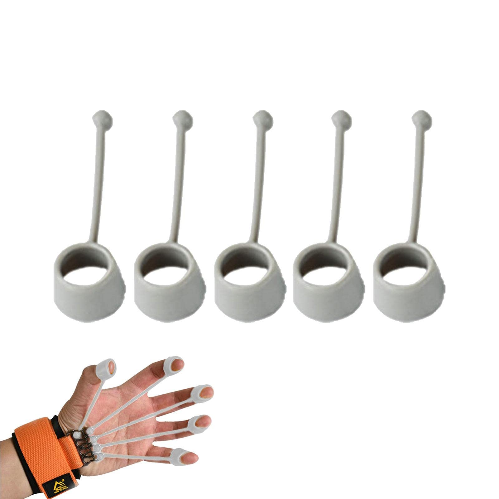 Allenatore Di Presa Per Dita In Silicone – 5 Pezzi Con Resistenza 10-75 Lb, Fortificante Per Chitarristi, Scalatori E Atleti, Stretcher A Mano