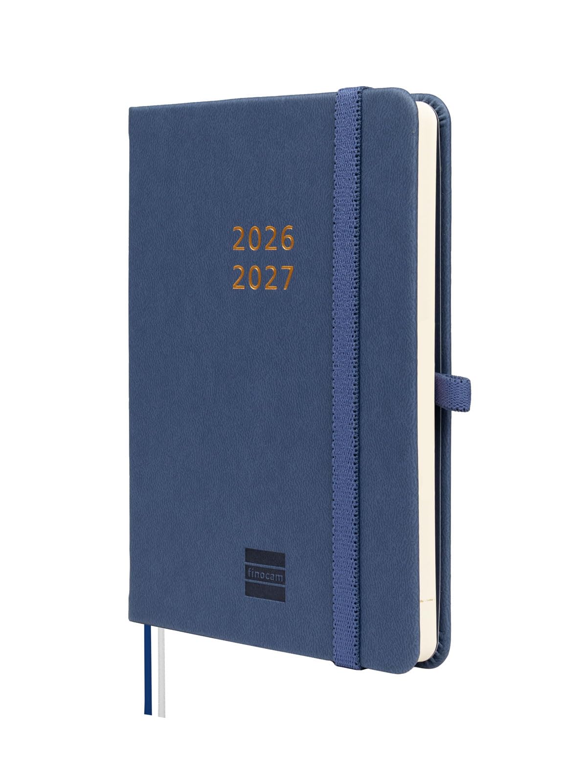 Finocam Mínimal Weekly Planner 18-Month | Weekly View Horizontal Layout · July 2026 to December 2027 | Blue · International - Week-to-View Diary