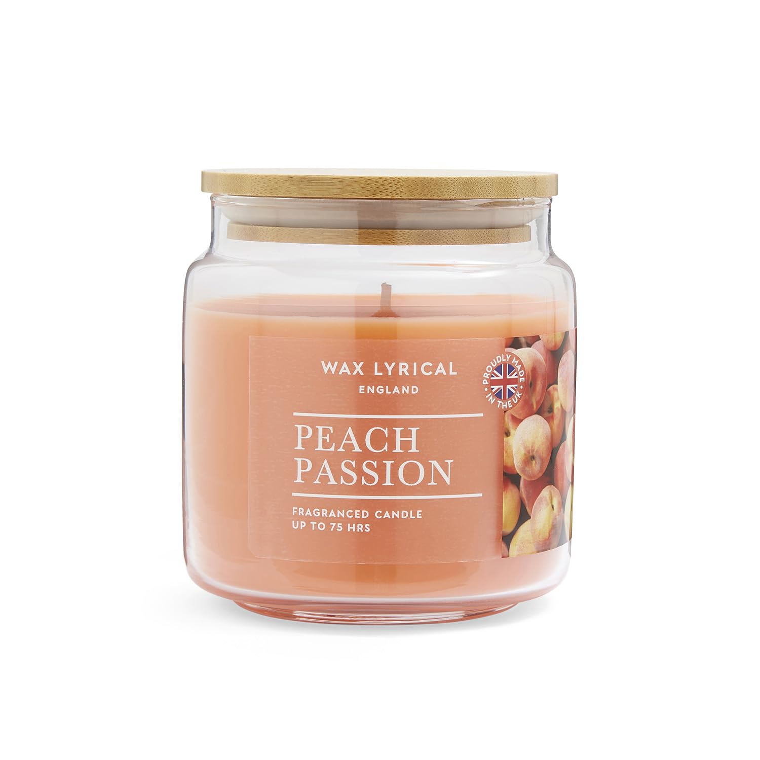 Wax Lyrical Peach Passion, Medium Jar Candle, Up to 75 Hour Burn Time