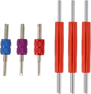 VICASKY 6Pcs Valve Stem Core Removal Tool Set Double Heads Tire Schrader Valve Core Remover Tire Repair Tool R134a R12 A/C HVAC Air Conditioning Valve Core Remover Schrader Valve Tool