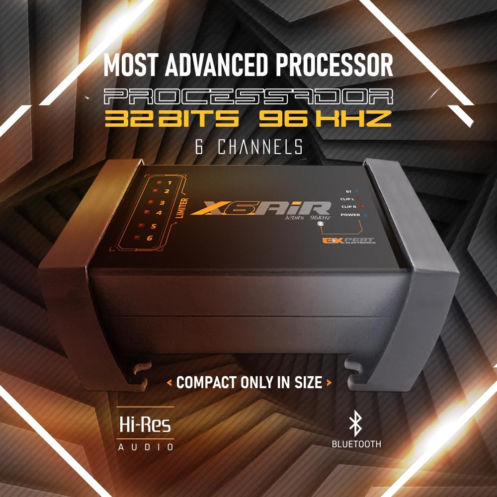 Banda Audioparts X AIR Series Digital Signal Processor, 32bit/96khz, Bluetooth and APP Control, 19 Band EQ, 2 Input (X6 AIR)