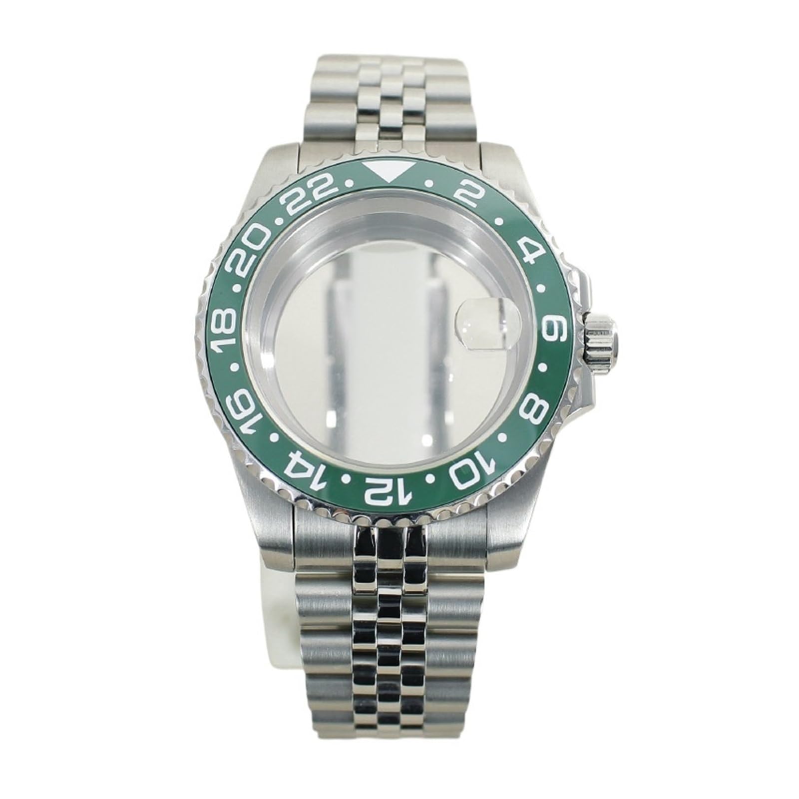 1 szt. 40 mm koperta zegarka ze stali nierdzewnej, szkło szafirowe do bransolety Miyota8215 28,5 z tarczą Jubilee