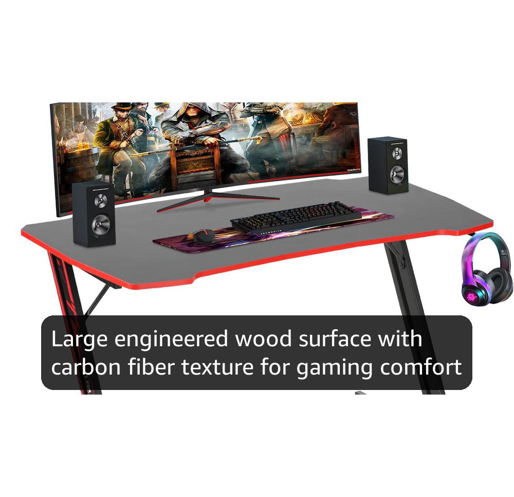 Amazon.com: BestOffice Gmaing Desk Z Shaped 47 inch PC Computer