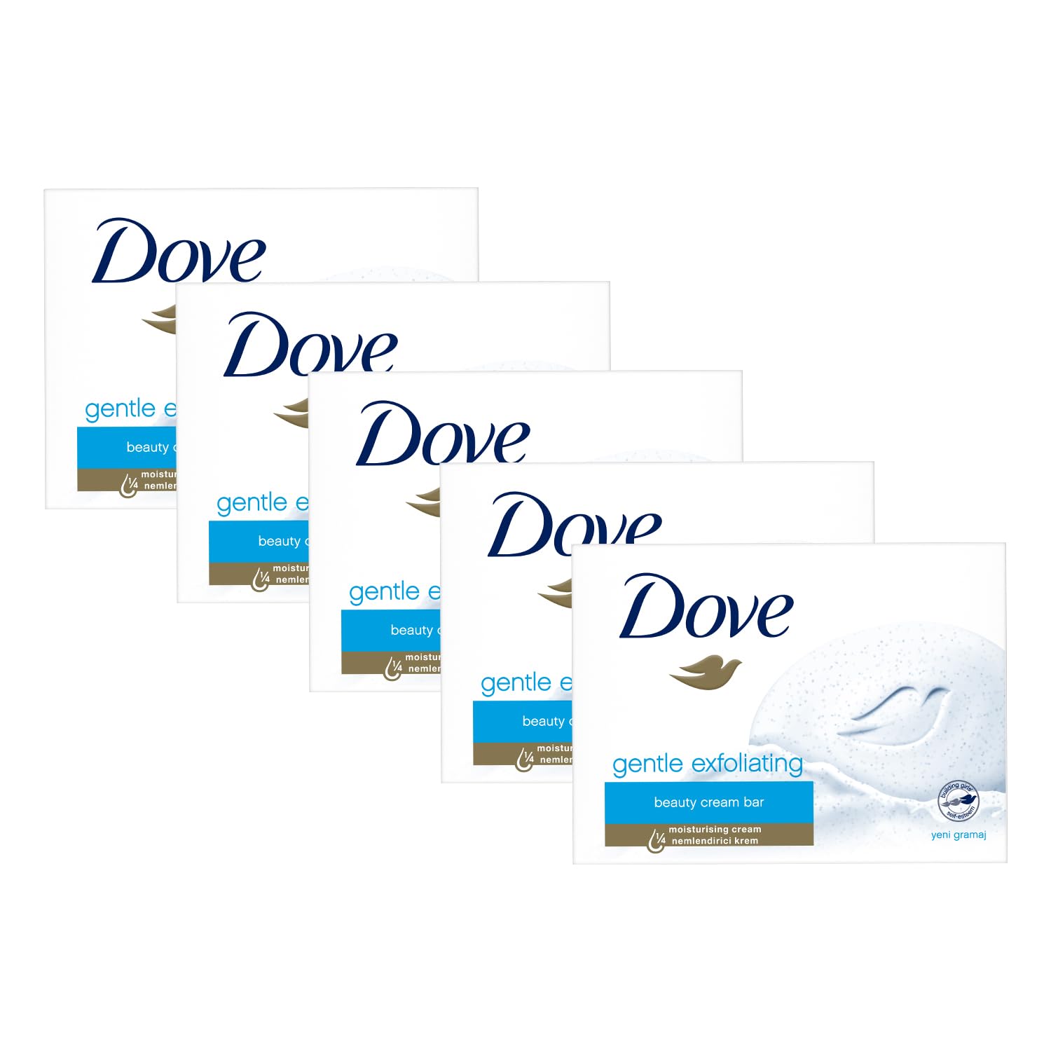 Dove Beauty Cream Bar Gentle Exfoliating Nemlendirici Krem 90 g x5 Adet