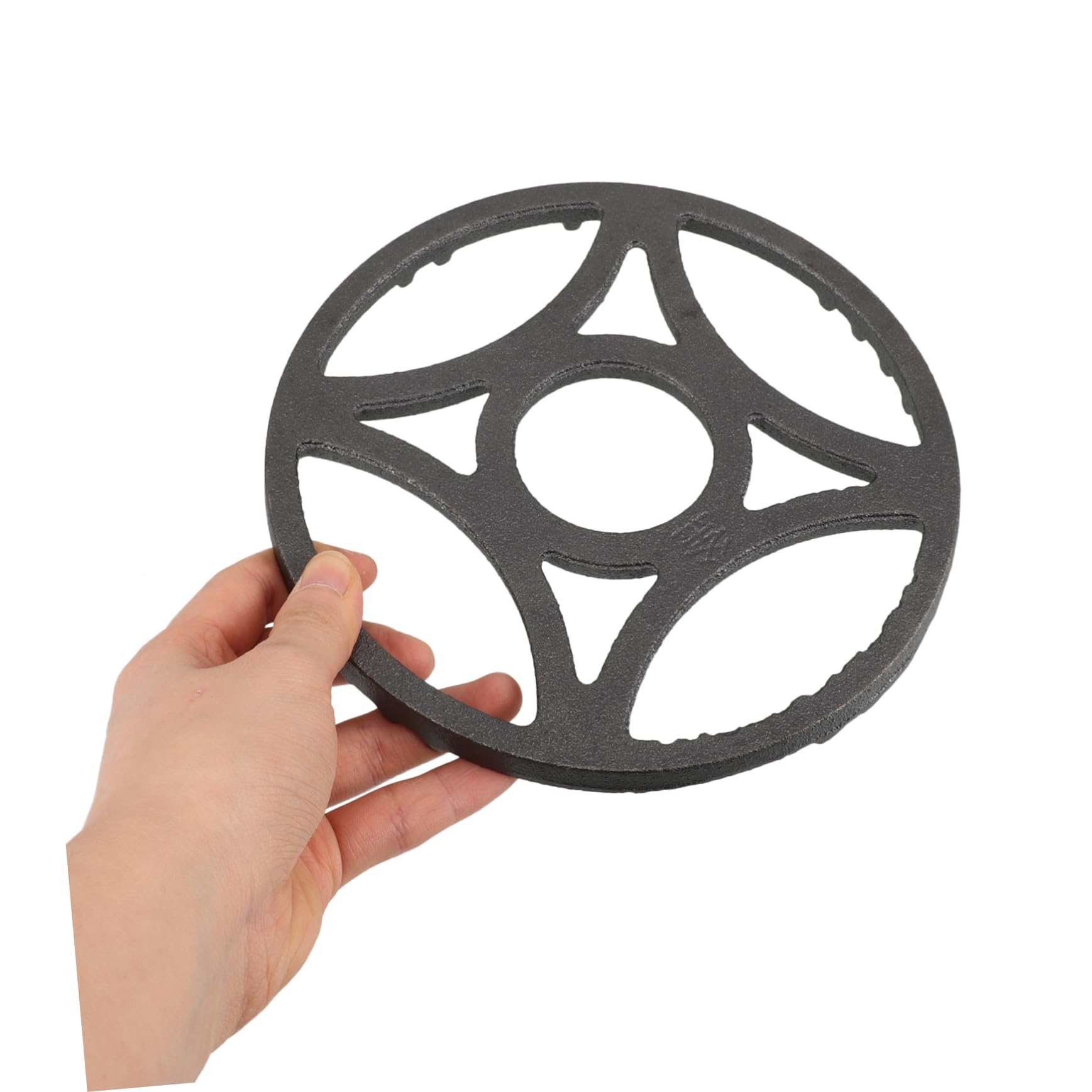 Soporte para Wok Antideslizante de Hierro Negro, 17, 5 Cm | Ajuste, Apoyo Firme y Diseño Compacto, para Cocina Espresso Makers y Butter Warmers