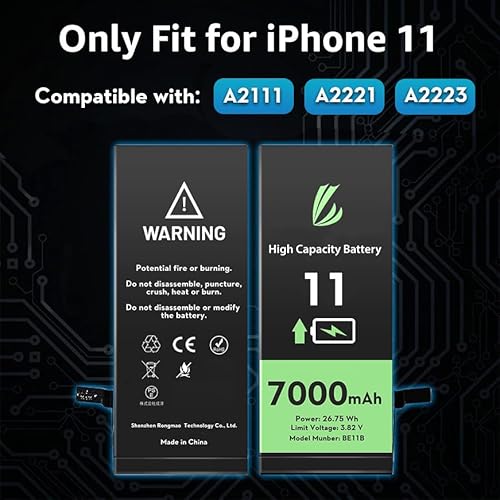 Ll Trader Battery For Iphone 11, 7000 Mah High Capacity Replacement Battery For Iphone 11 thumb #1