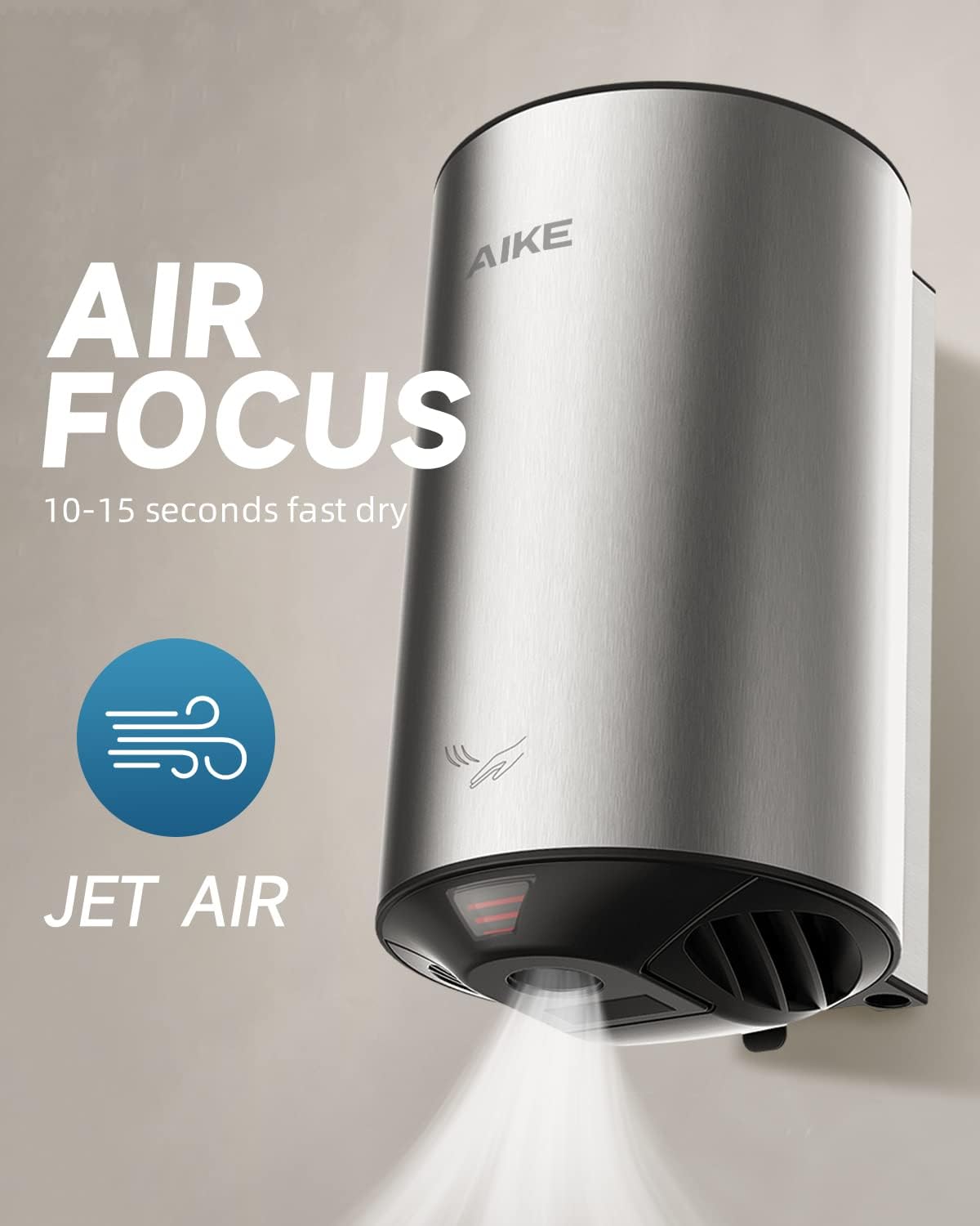 AIKE hand dryer in use