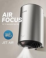 Vista 3 de AIKE Air Focus secador de manos compacto UL enumerado 120V 1350W cepillo acabado de acero inoxidable