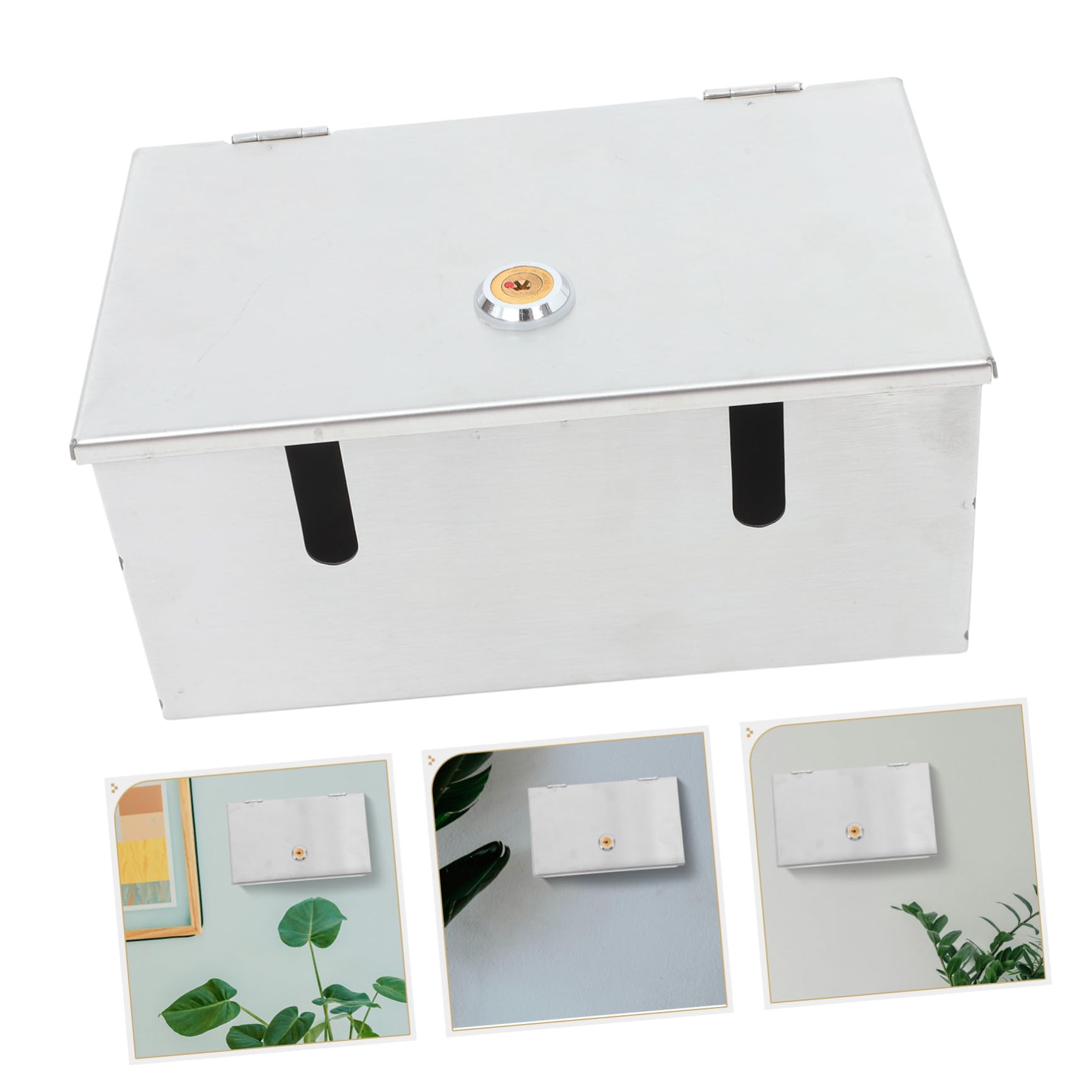 Caja Protectora para Cerradura de Acero Inoxidable Enchufe de Pared