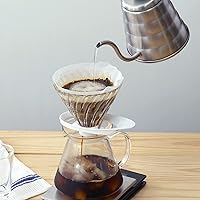 Vista 6 de HARIO V60 VDGR-01-B Heat Resistant Glass Transparent Dripper, 01, For 1 to 2 Cups, Black, Made in Japan