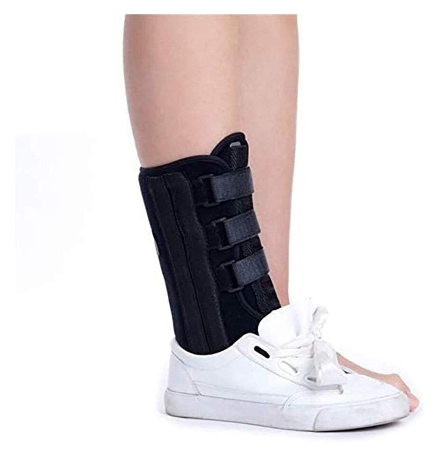Ortesi regolabile per piede cadente, fascia per caviglia, sollievo dal dolore, fascite plantare, barre stabilizzatrici, ortesi correttiva, aiuta a migliorare l'equilibrio e la forza delle gambe,