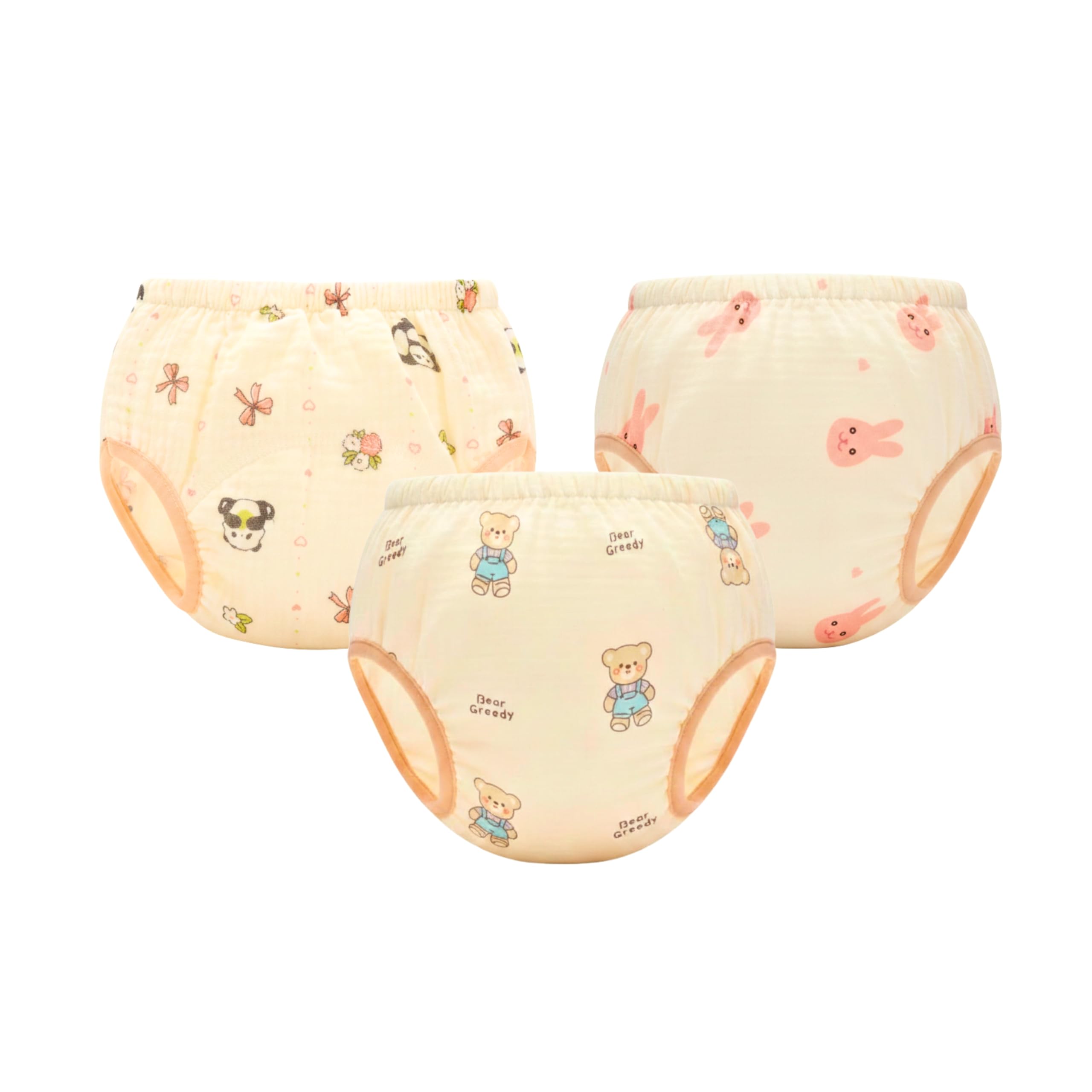 OBABY Reusable Muslin Training Pants – Soft Muslin Cotton Toddler Potty Training Pants – Breathable & High-Absorbency Design in, Age, 6 Months, 12 Months-image-10