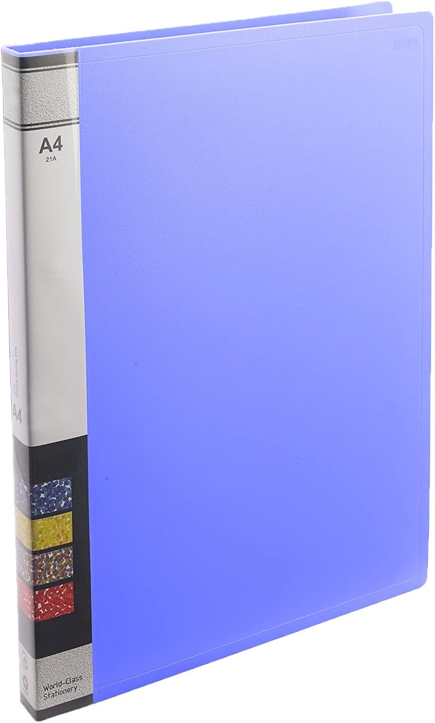 NIGSUR [Pack of 3] Polypropylene PVC Spring File Office Files A4 Documents File Folders (Color May Vary)