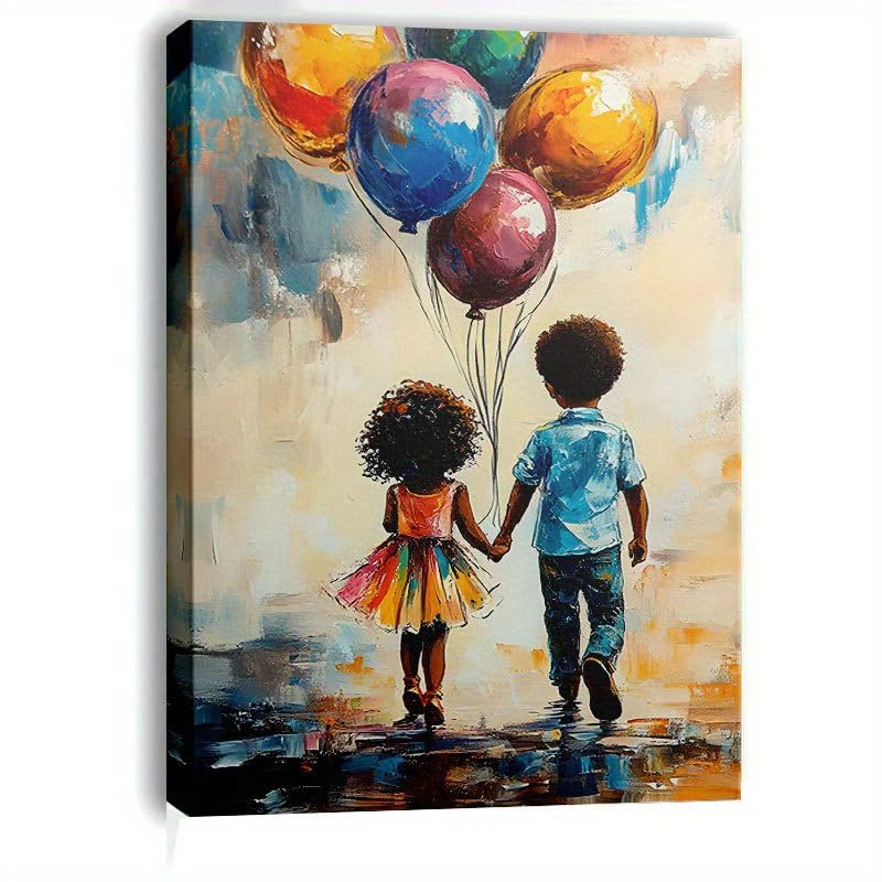 Tableau sur toile ballon volant pour égayer une chambre d'enfant vide