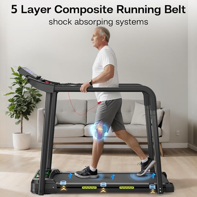 Caminadora Plegable para Adultos Mayores NOIBAD, 300 lb, 7.5 MPH miniatura 3
