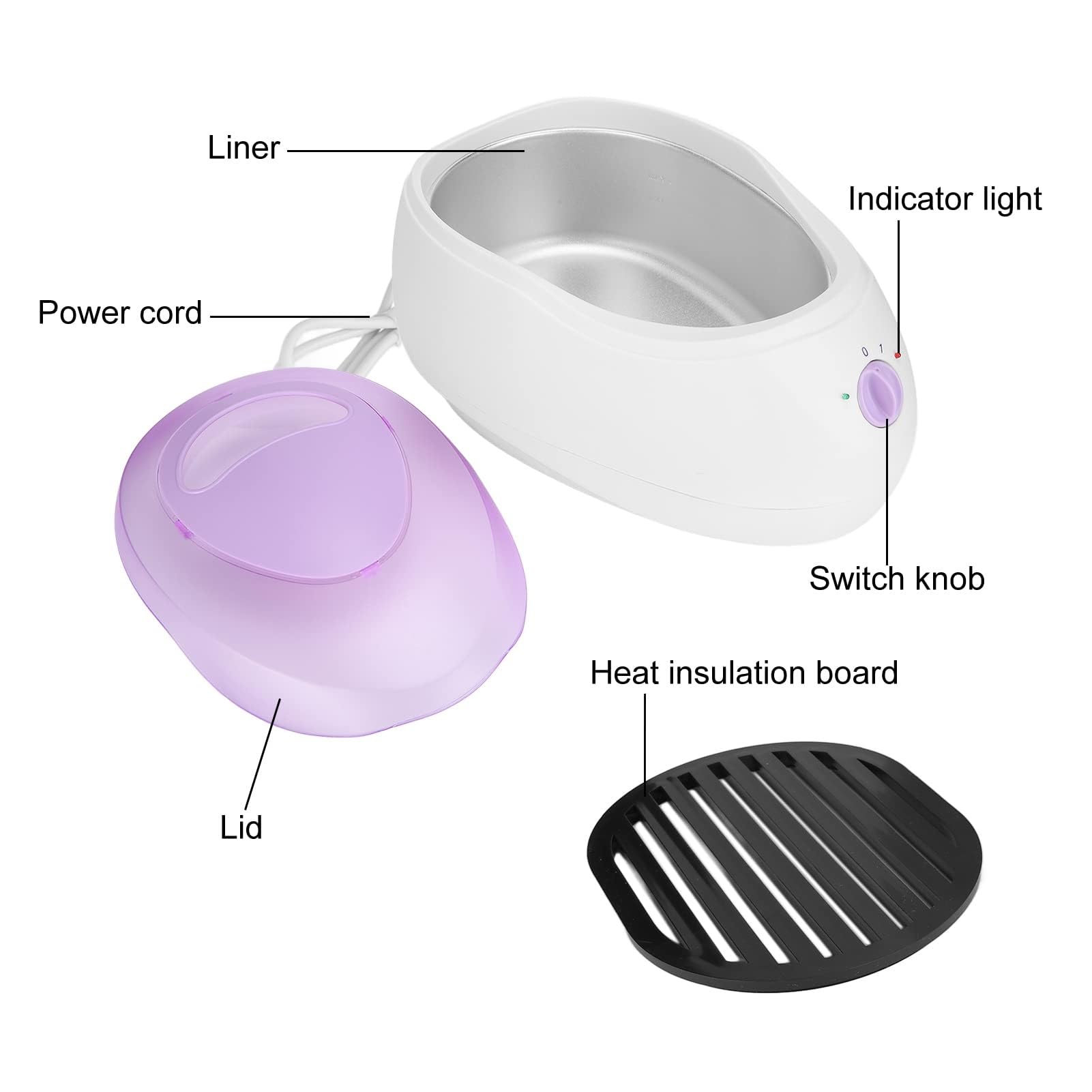 X&Z-XAOY Macchina della Cera di Paraffina 2.5L per Mani E Piedi Dispositivo Professionale per Bagno di Paraffina A Riscaldamento Rapido Scaldacera E Riscaldatore