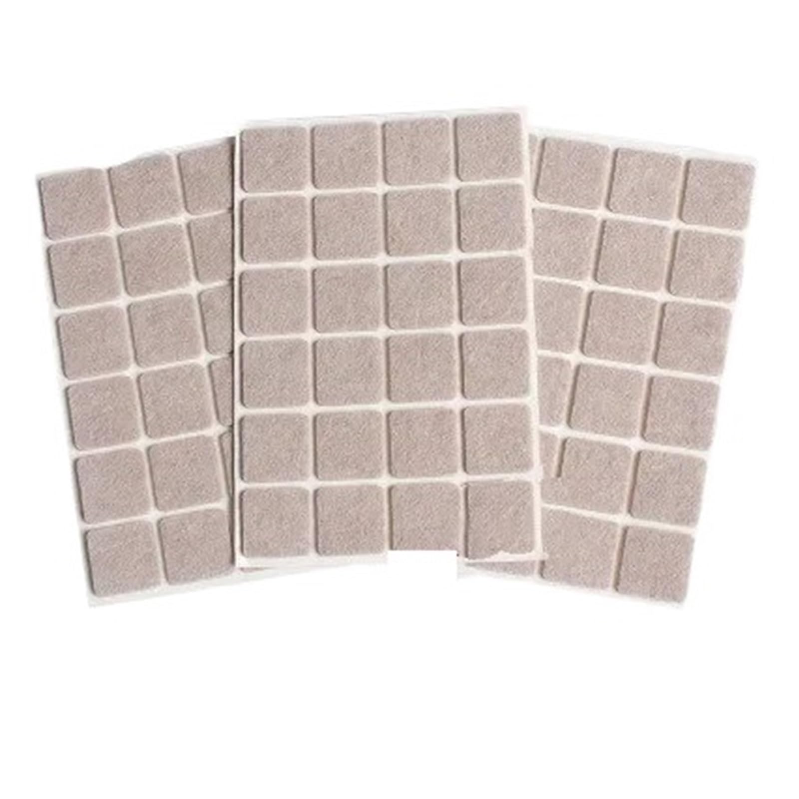 Furniture Pads 3-72Pcs Felt Chair Leg Pads 3.0mm Thick Floor Scratch Protector Mat Mute Non-slip Self Adhesive DIY Furniture Accessories(22x22mm-72pcs)