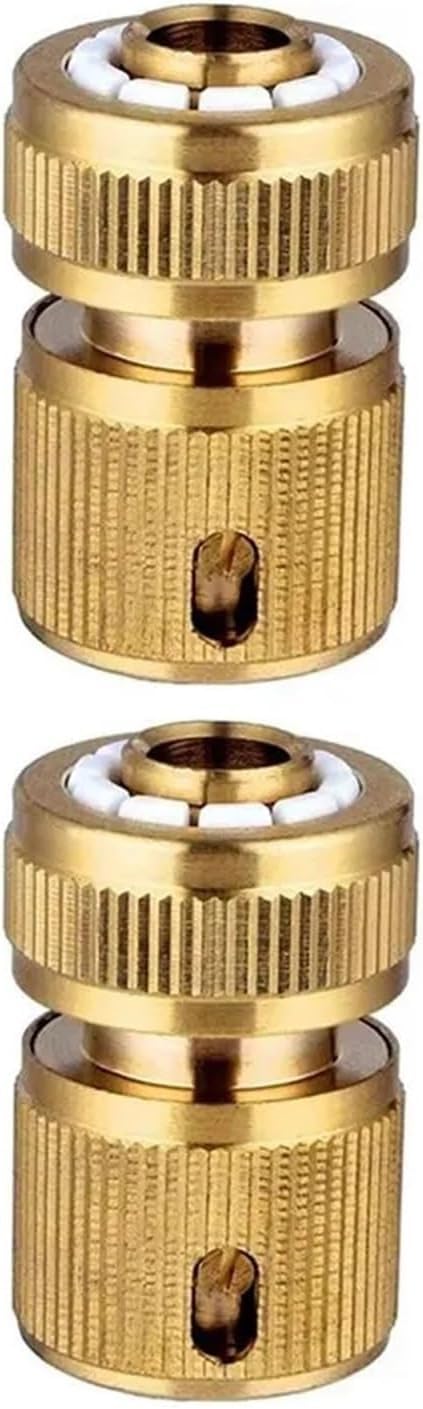 Connettore for tubo in ottone raccordo rapido da 1/2" for irrigazione del giardino, della casa e del lavaggio dell'auto - Confezione da 1(2 PCS)