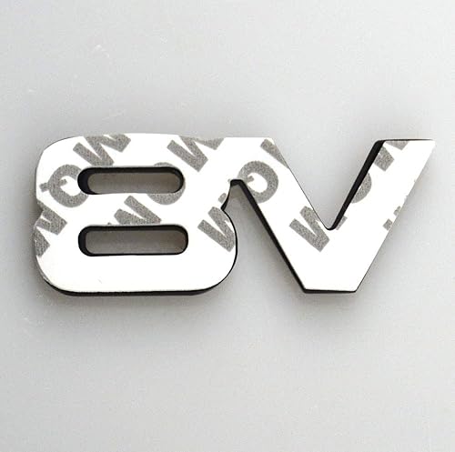 Miniatura 4 de EmbRoom V8 Emblema, calcomanía de metal 3D para automóvil, para automóviles universales, moto, bicicleta, automóvil, accesorios decorativos (negro)
