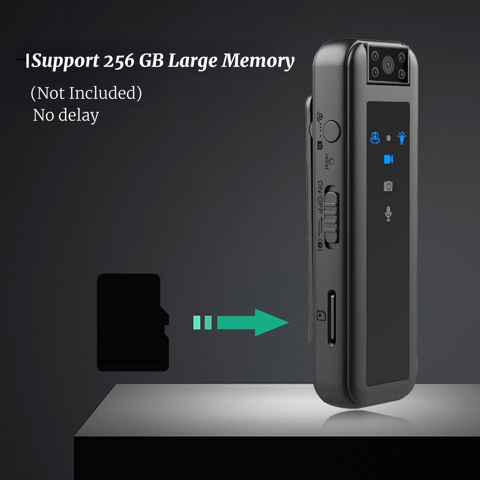 Camera Espion 1080p Mini Caméra 4k Vidéo Caméra Corporelle 4K HD Mini Portable | Vision Nuit | Détection Mouvement | Enregistrement Boucle | 1800mAh Video Camera Mini Camera Sport