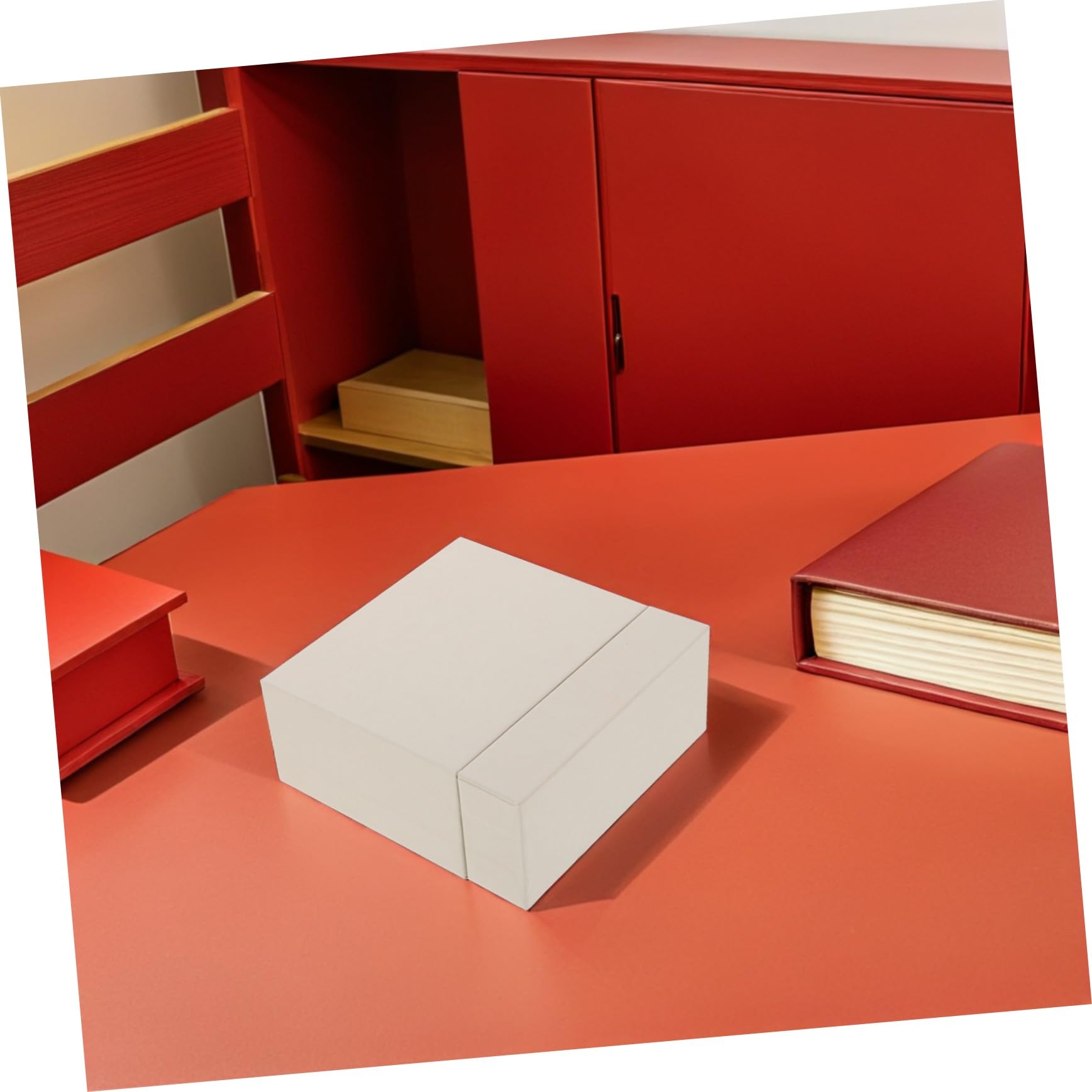ABOOFAN 12 Pezzi scatola gioielli scatole archiviazione involucro orecchini scatole ad anello per gioielli organizzatore archiviazione ad anello Beige