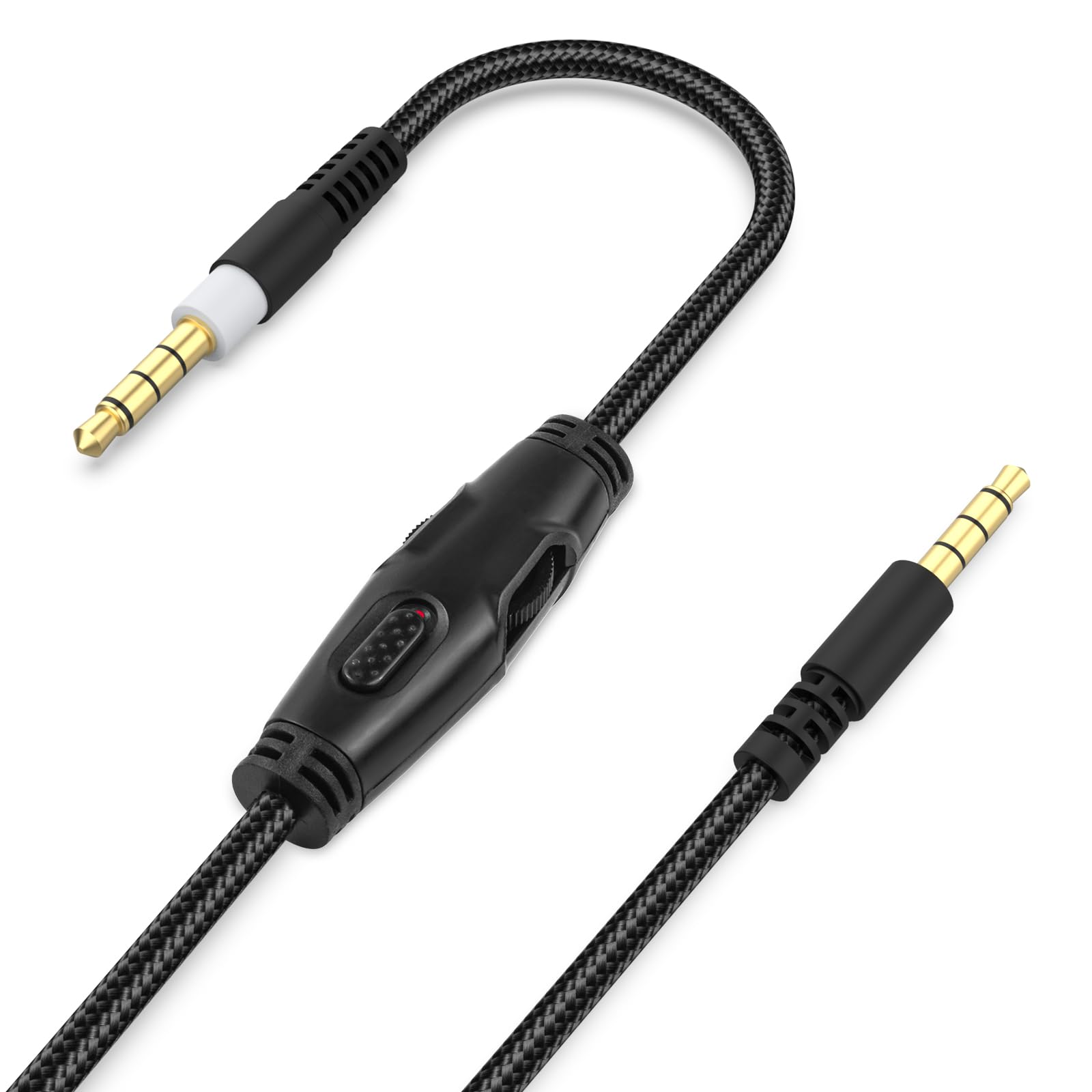 Replacement Cloud Alpha Cable Compatible with HyperX Cloud Alpha and Cloud Mix Gaming headsets, Audio Cord with Inline Mute & Volume Control, 4.9FT/1.5m