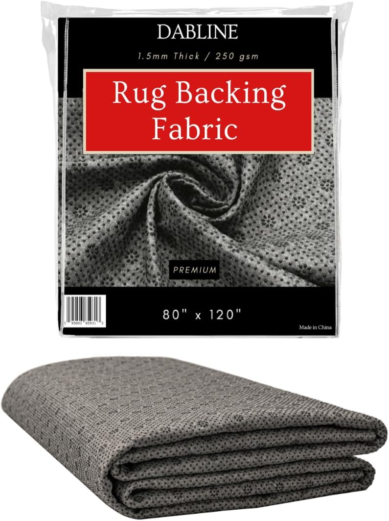 DABLINE 80" x 120" Non Slip Tufting Backing Fabric – Thick Rug Backing Pad with Vinyl Dots for Rug Tufting, Punch Needle & DIY Rug Making Supplies