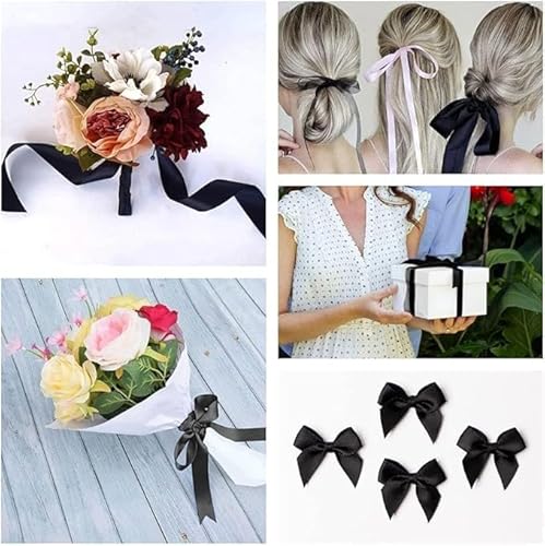 22m x 75mm Wide Black Ribbon Thick Halloween Ribbon for Gift Wrapping, 3 inch Thick Black Satin Ribbon for Halloween Present Cake Wrapping Wedding Car Hair Bow Bouquet Crafts Decorations - Image 4