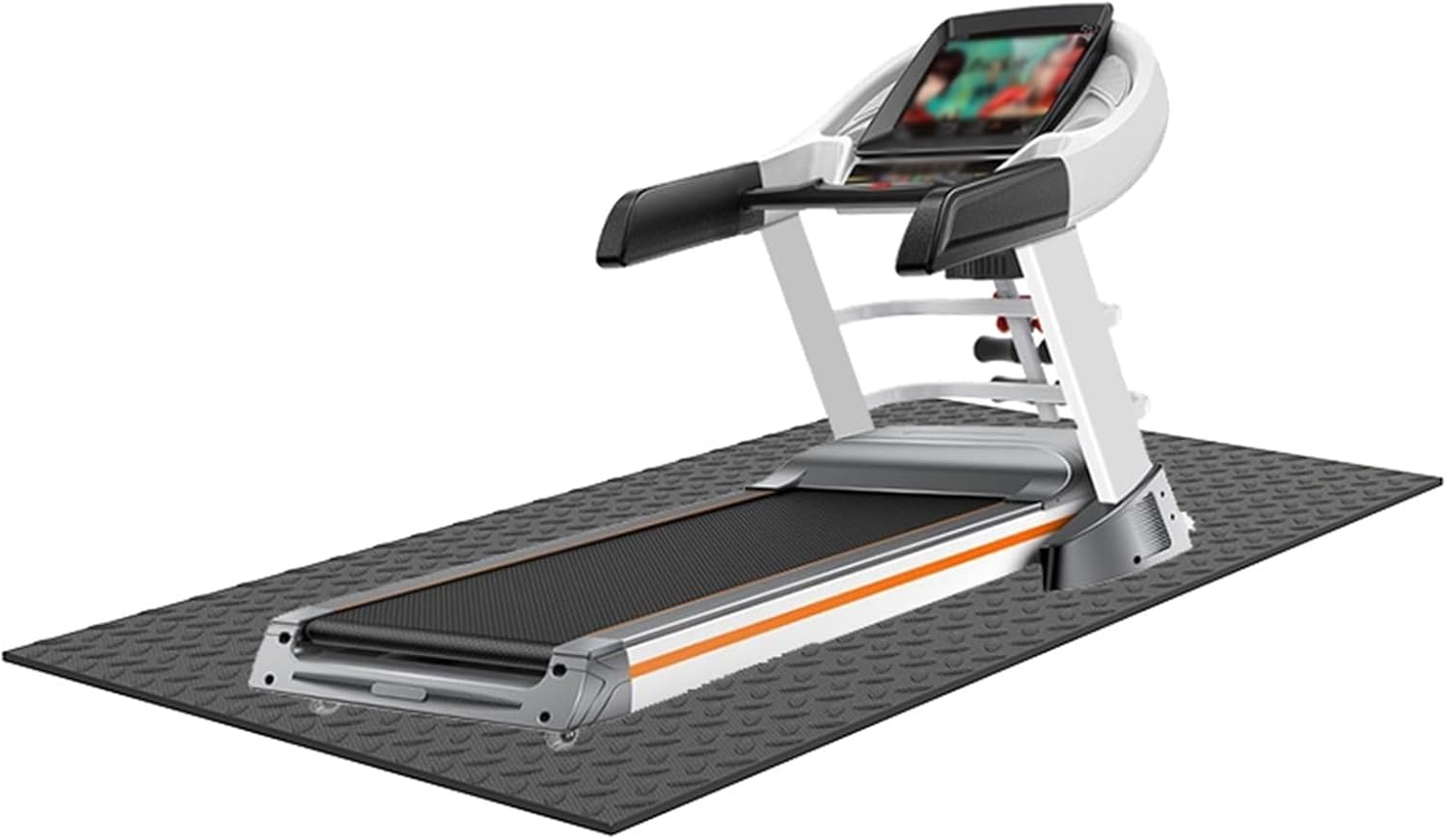 WORDFUN Exercise Equipment Mat, AntiVibration Treadmill Mat