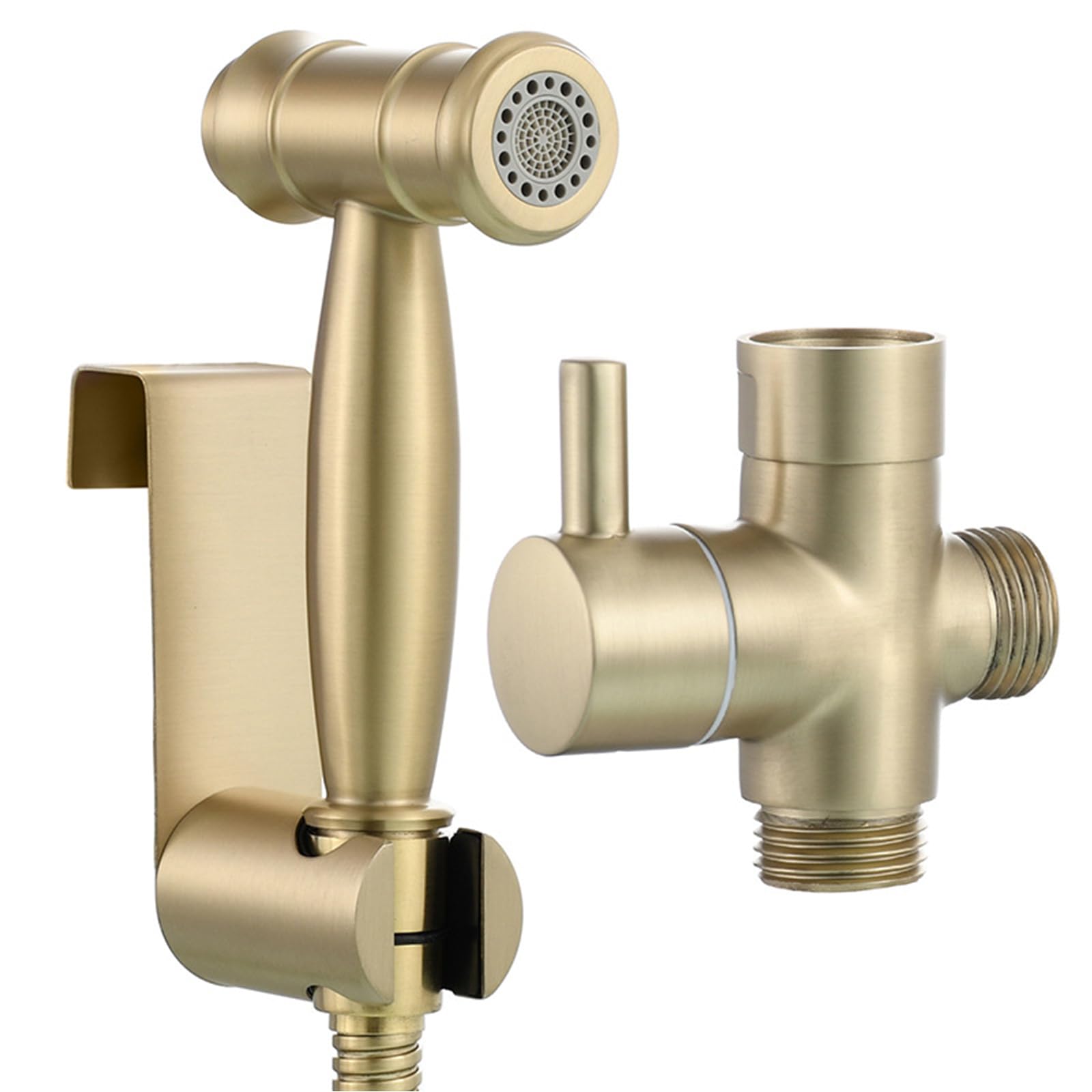 Bidé de mano de acero inoxidable dorado cepillado de alta gama