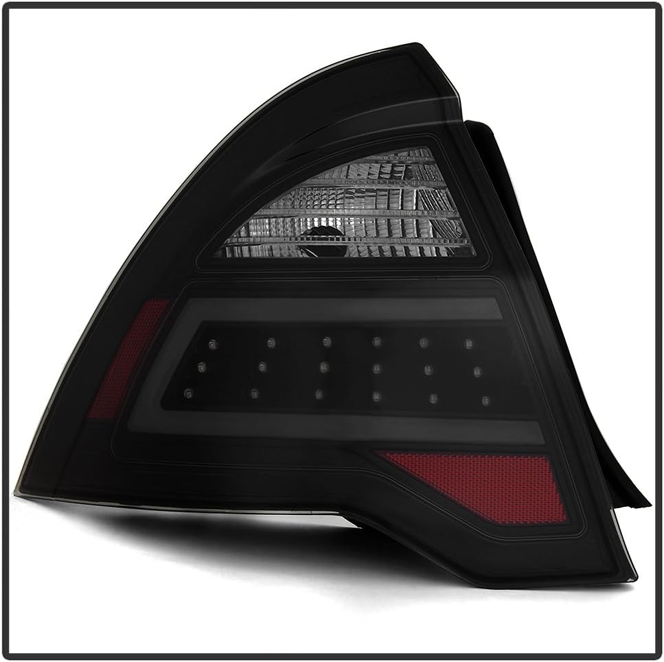 ACANII - For Black Smoke 2010 2011 2012 Ford Fusion LED Light Tube Tail Lights Brake Lamps Driver + Passenger Side