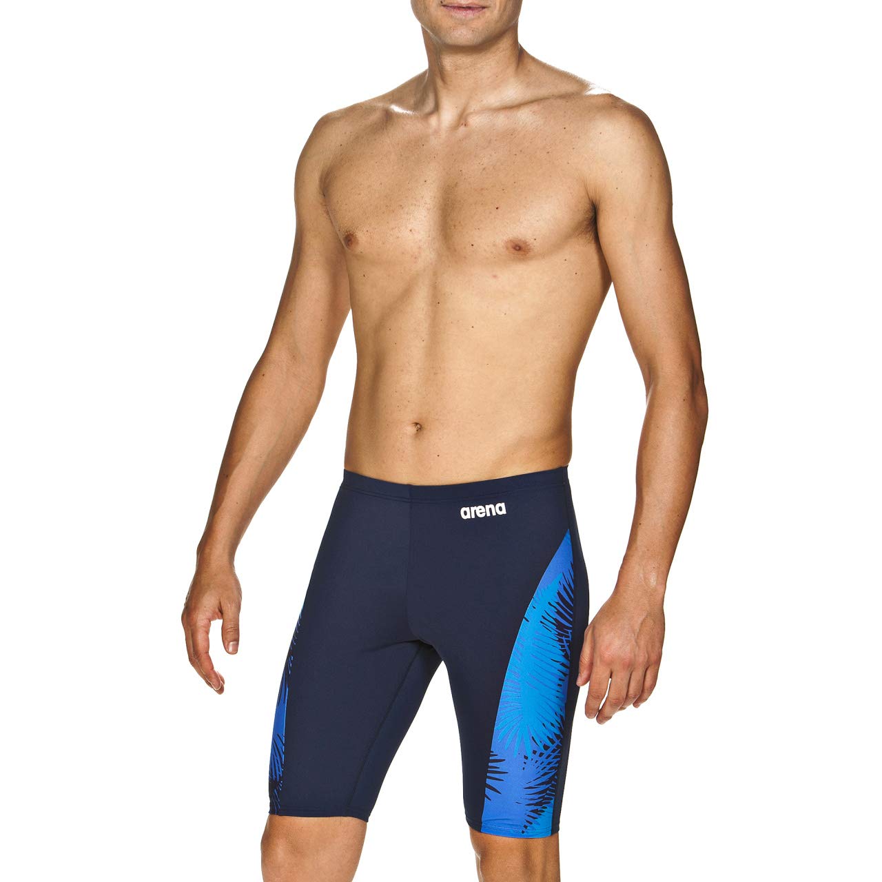 ARENA Traje de baño Deportivo para Hombre, Color Rojo, Blanco y Azul