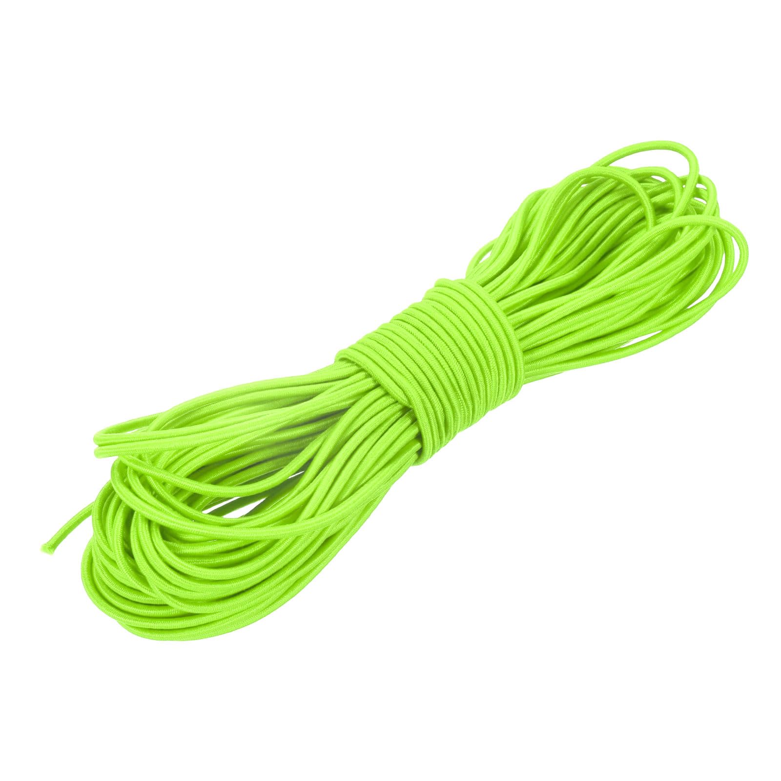 PATIKIL Elastic Bungee Cord, (3/32" x 67 Ft, Fluorescent Green) Heavy Duty Polyester Bungee Cord Suit for - DIY Projects Kayak Strap Tarp Tie Down Canopy Boating Camping Tent — image 1