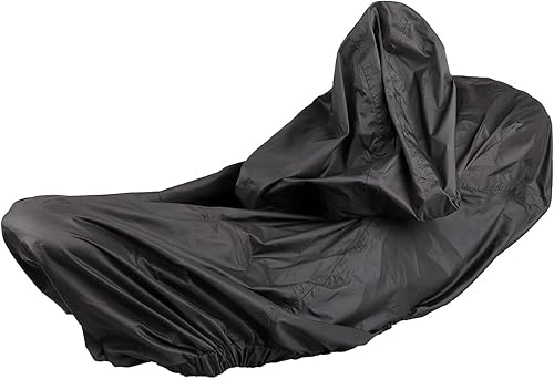 Nylon negro motocicleta impermeable asiento lluvia cubierta con respaldo del conductor para Harley Touring Street Glide Road King Electra Road CVO