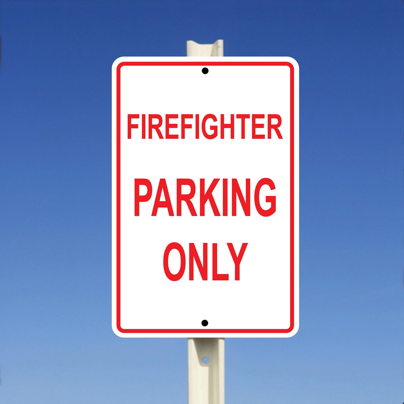 Firefighter Parking Only Rescue Fire Dept Station Fireman Metal Tin Sign 8X12 Inches