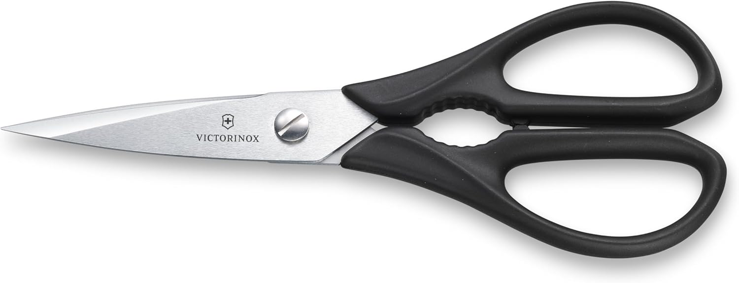 Victorinox Swiss Classic, Classic Kitchen Set 4 Pieces, Peeler, Shears, Santoku and Paring Knife Black