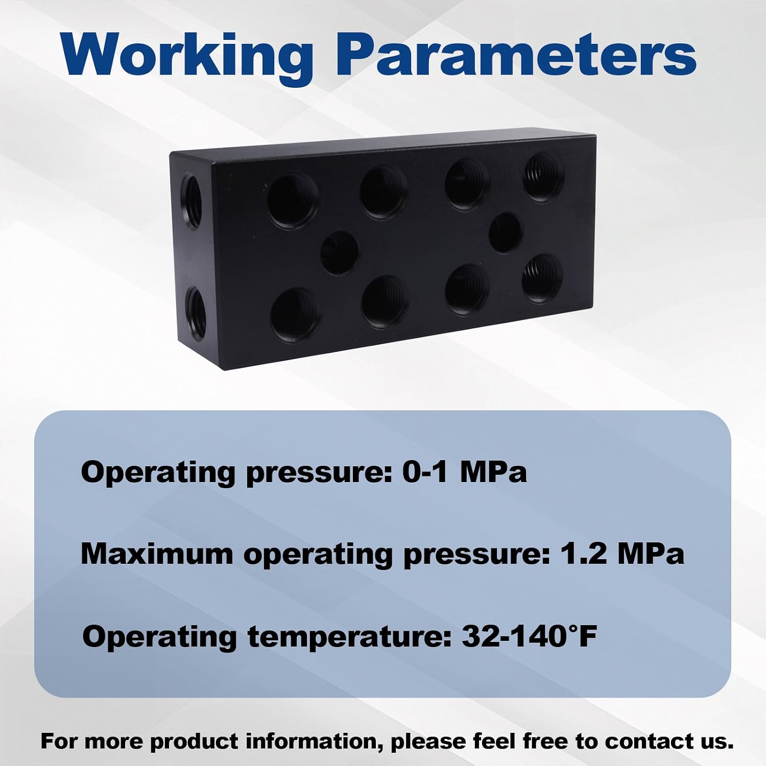 Dual-Row Air Manifold, Air Compressor Manifold, Air Inline Manifold Block Splitter, Pneumatic Distribution Block, Compatible with Air, Water, Oil,1/4" NPT Port (Dual-Row 4 Way 6 Port)
