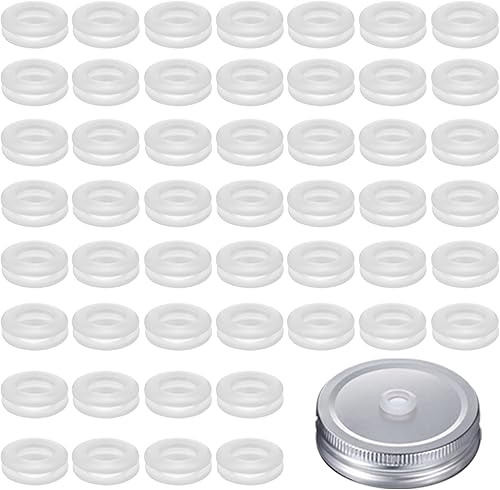 100 ojales de silicona con orificios para pajilla, para tarros de conservas masón, con cierre de aire, tapa de fermentador, ojales de goma para
