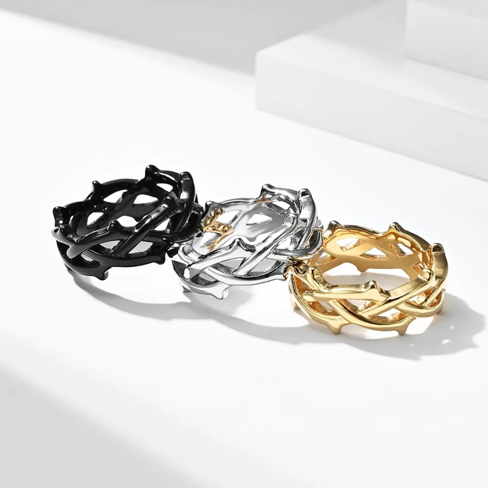 Ring Ringe Damen Bijouterie Herren Europäischer Und Amerikanischer Geflochtener Ring Mit Rankenmuster, Stilvoller, Trendiger Handschmuck