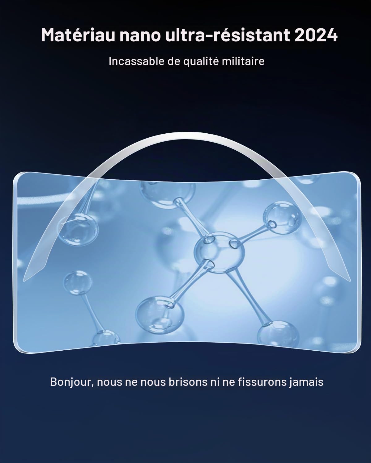 Lot de 4 films de protection d'écran Nano pour Peugeot 308 408 SW 2021-2023 2024 2025, Nano Climatiseur pour Peugeot 408 avec anti-traces de doigts, 6H anti-rayures