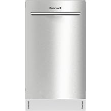 Honeywell 18 Inch Dishwasher with 8 Place settings, 6 Washing Programs, Stainless Steel Tub, UL/Energy Star- Stainless Steel