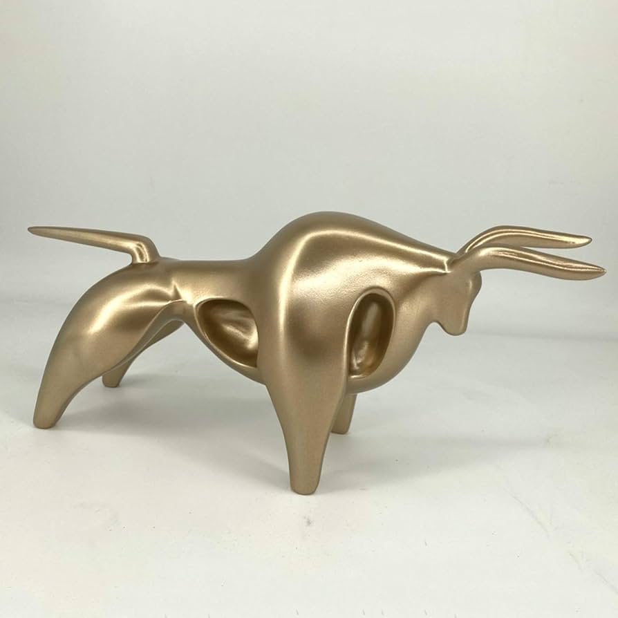 Amazon.co.jp: 彫刻 金の子牛の像の置物 Decorativas : ホーム