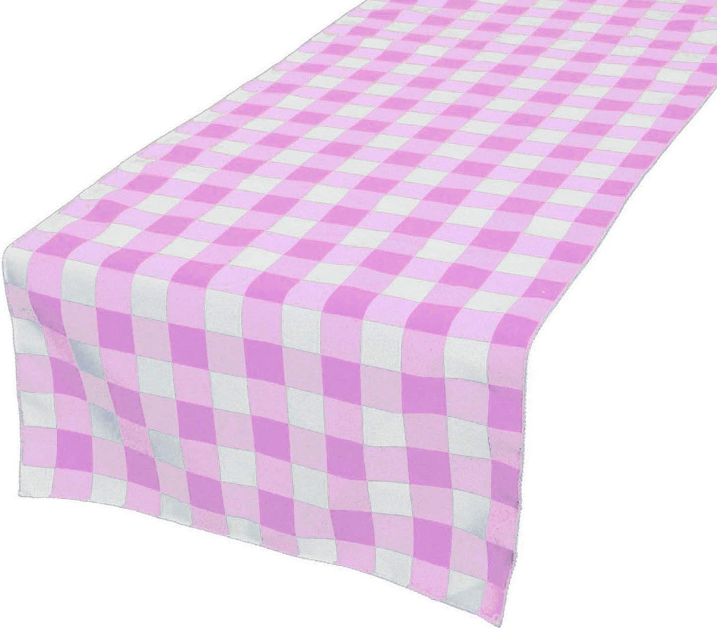 Zen Creative Designs Gingham Checkered Cotton Table Runner Kitchen Picnic Party Venue Table Decor (12" by 60", Brown)