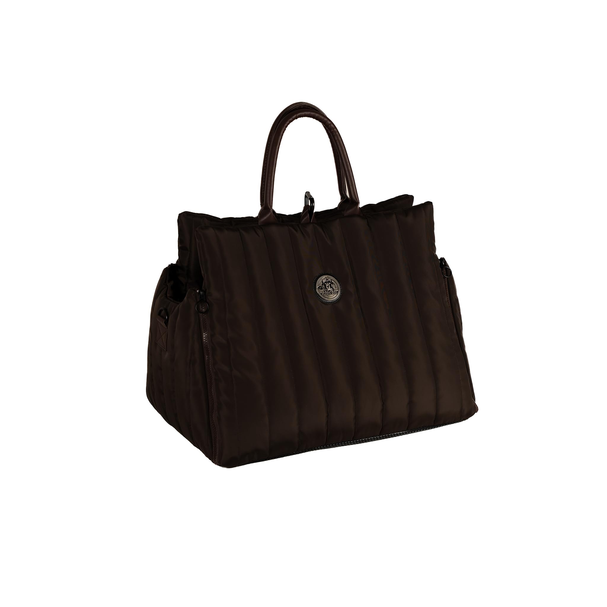 Hundetragetasche Donna 3-in-1 Hundetasche, Autositz & Reisebett in einem Schokobraun- Für kleine Hunde bis 10 kg-Stylisch & komfortabel