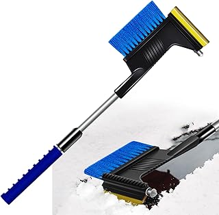 Car Snow Scraper, Snow Brush and Ice Scraper, Snow Removal Tool, Snow Scraper with Safety Hammer, Snow Brush and Ice Scraper, Hi Scraper