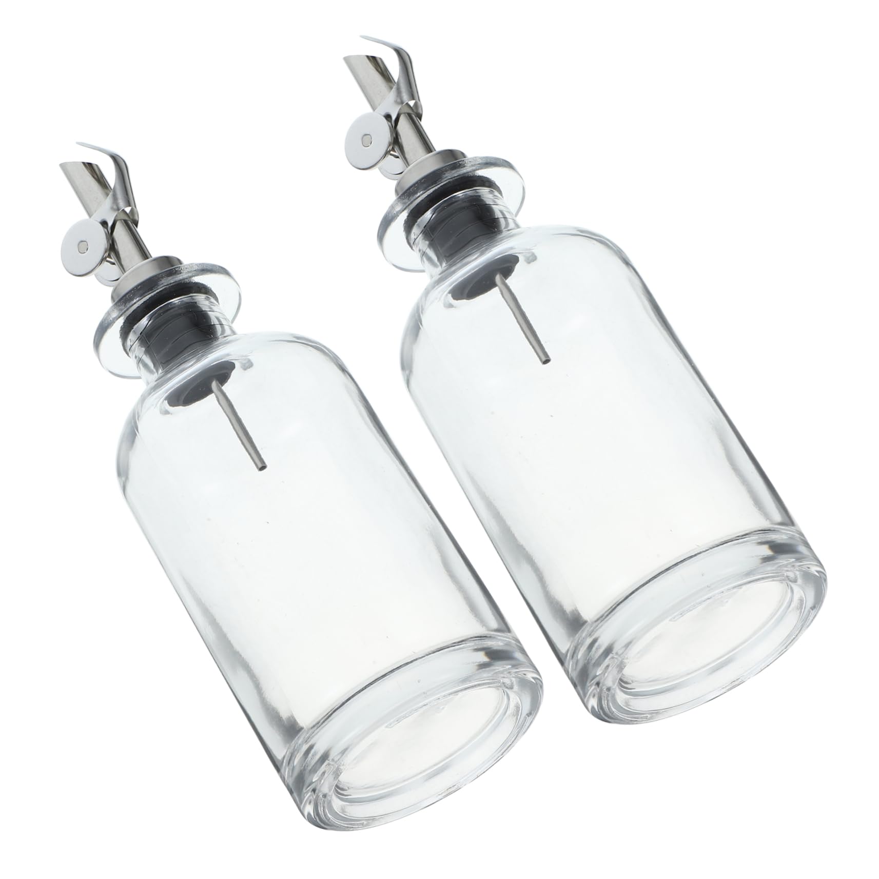 2 Stück Glas Ölflaschen 350 Ml Selbstregulierend Automatischer Ausgießer Küchenölspender für Sojasauce Essig Transparent mit Abdeckmechanismus Küchenutensilien